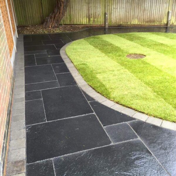 Natural Limestone 15.25m2 Patio Pack - Black - Romanstone Paving in the UK
